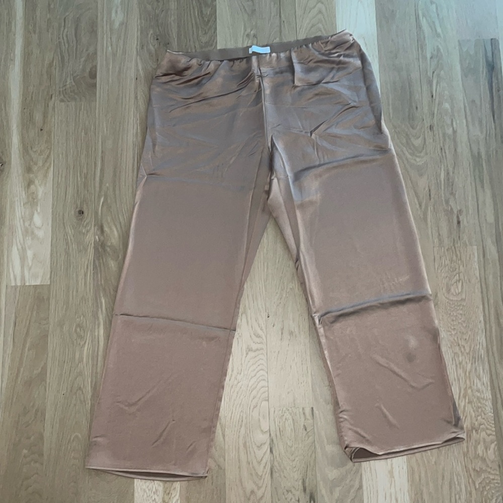 Mango size XL gold satin pants